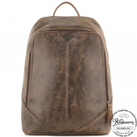 Кожаный рюкзак "Венгрия" (коричневый наппа)