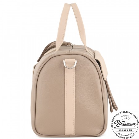  Женская кожаная сумка "Византия" (бежевый)