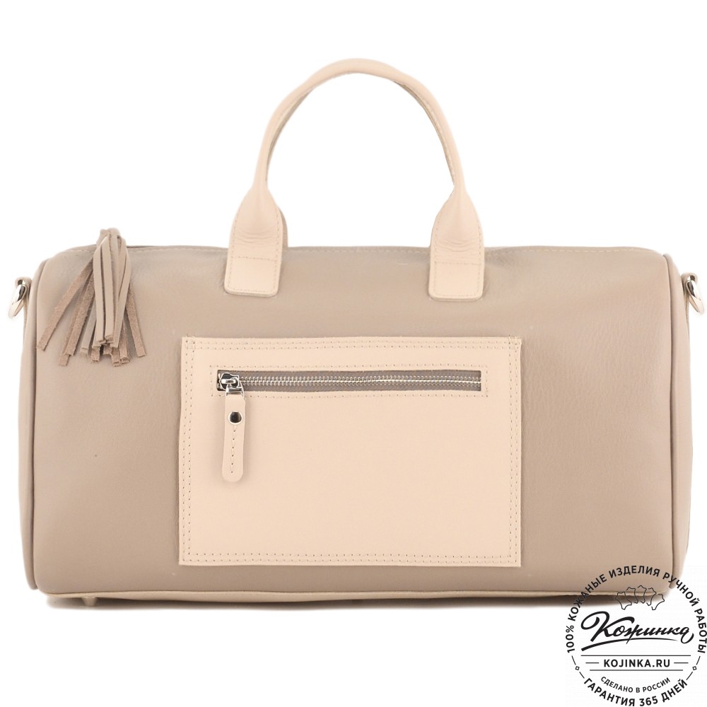  Женская кожаная сумка "Византия" (бежевый)