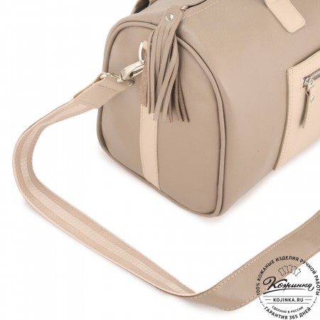  Женская кожаная сумка "Византия" (бежевый)