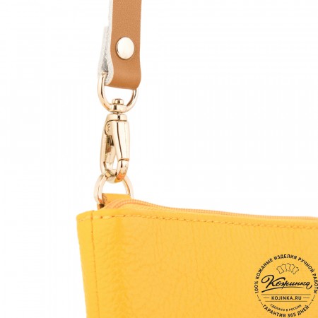 Кожаная сумка "Шарлота" (желтая)