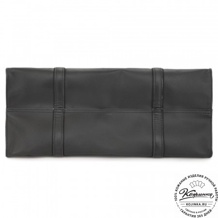 Кожаная шоппер-дровница "Родео" (черный)