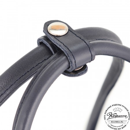 Женская кожаная сумка "Тамань" велюр (синий)