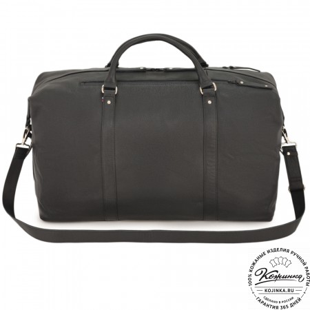 Кожаная дорожно-спортивная сумка "Англия БИГ" (фактура черный)