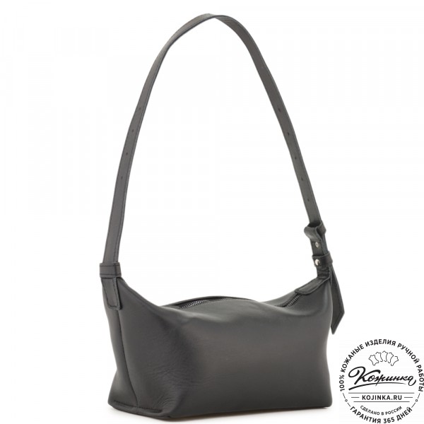 Женская кожаная сумка "Тойс" (черная). фото 1