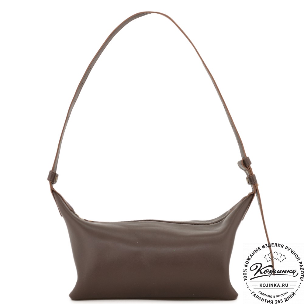 Женская кожаная сумка "Тойс" (коричневая)