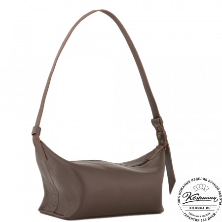 Женская кожаная сумка "Тойс" (коричневая)