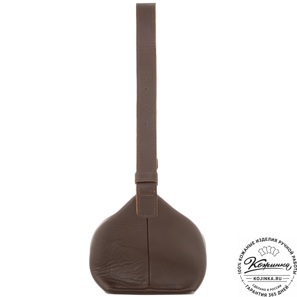 Женская кожаная сумка "Тойс" (коричневая)