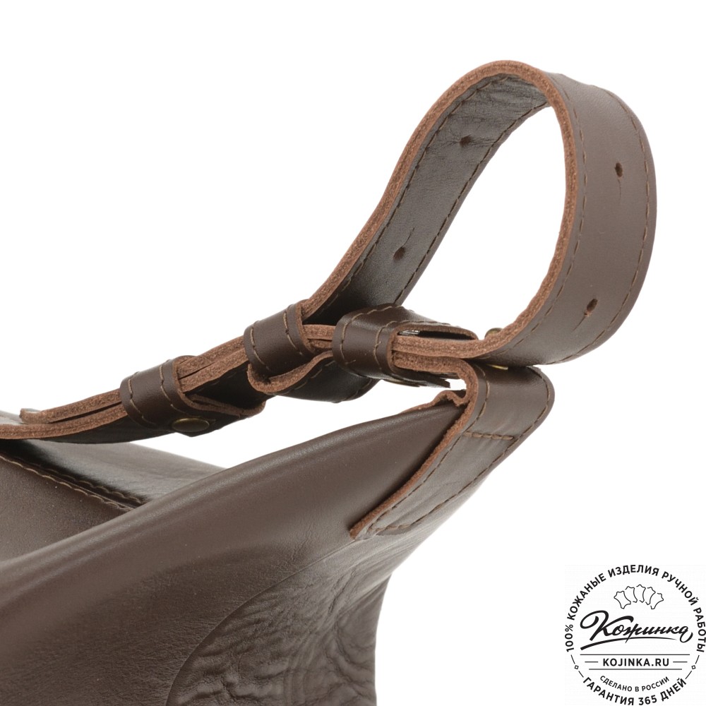 Женская кожаная сумка "Тойс" (коричневая)