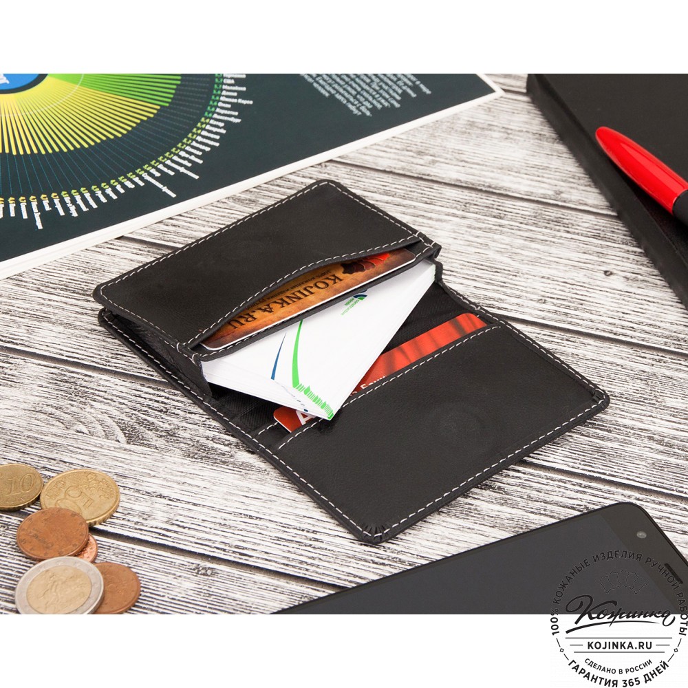 Кожаный картхолдер "Аляска" (коричневый)