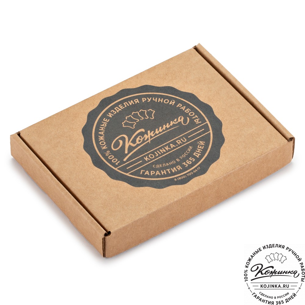 Кожаная ключница «Соло» "Кот в розовом"