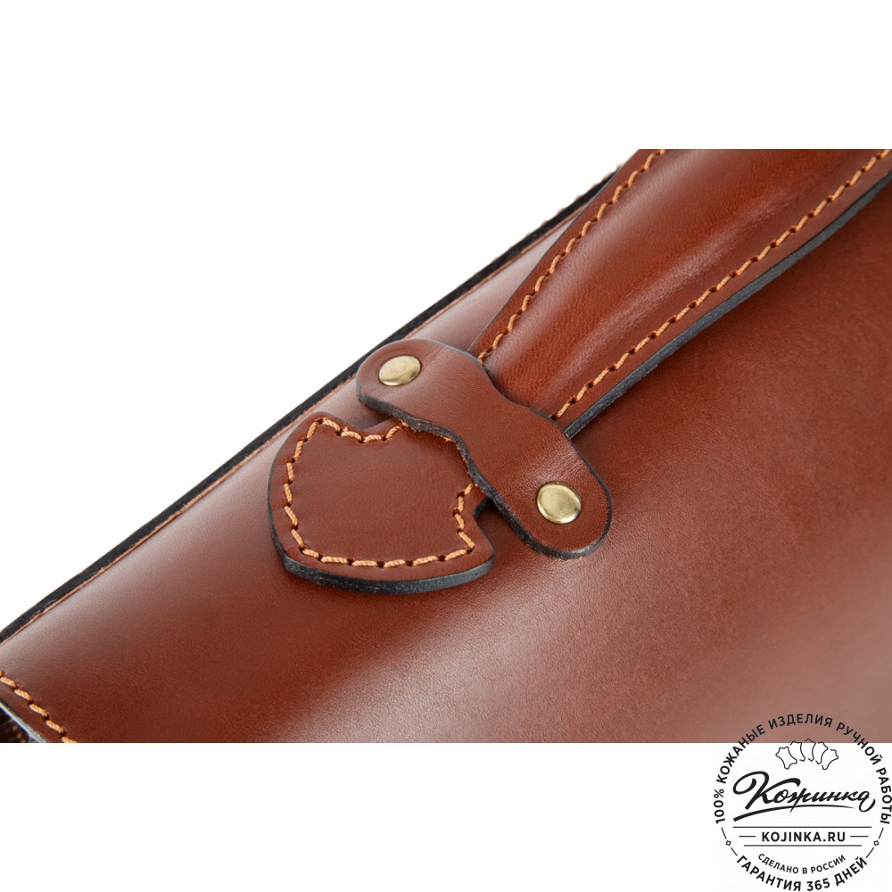 Кожаный портфель "Сатчел"  (коричневый)