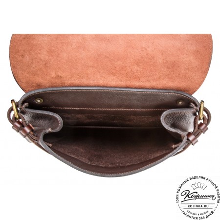 Кожаный рюкзак "Рафаэль New" (коричневый с темно-коричневым)