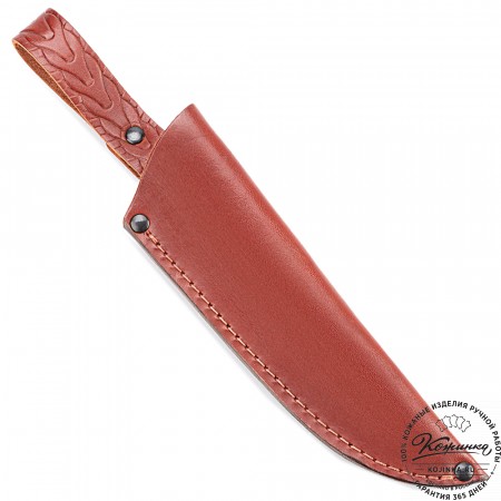 Кожаные ножны для ножа - клинок 13 см (коньяк)