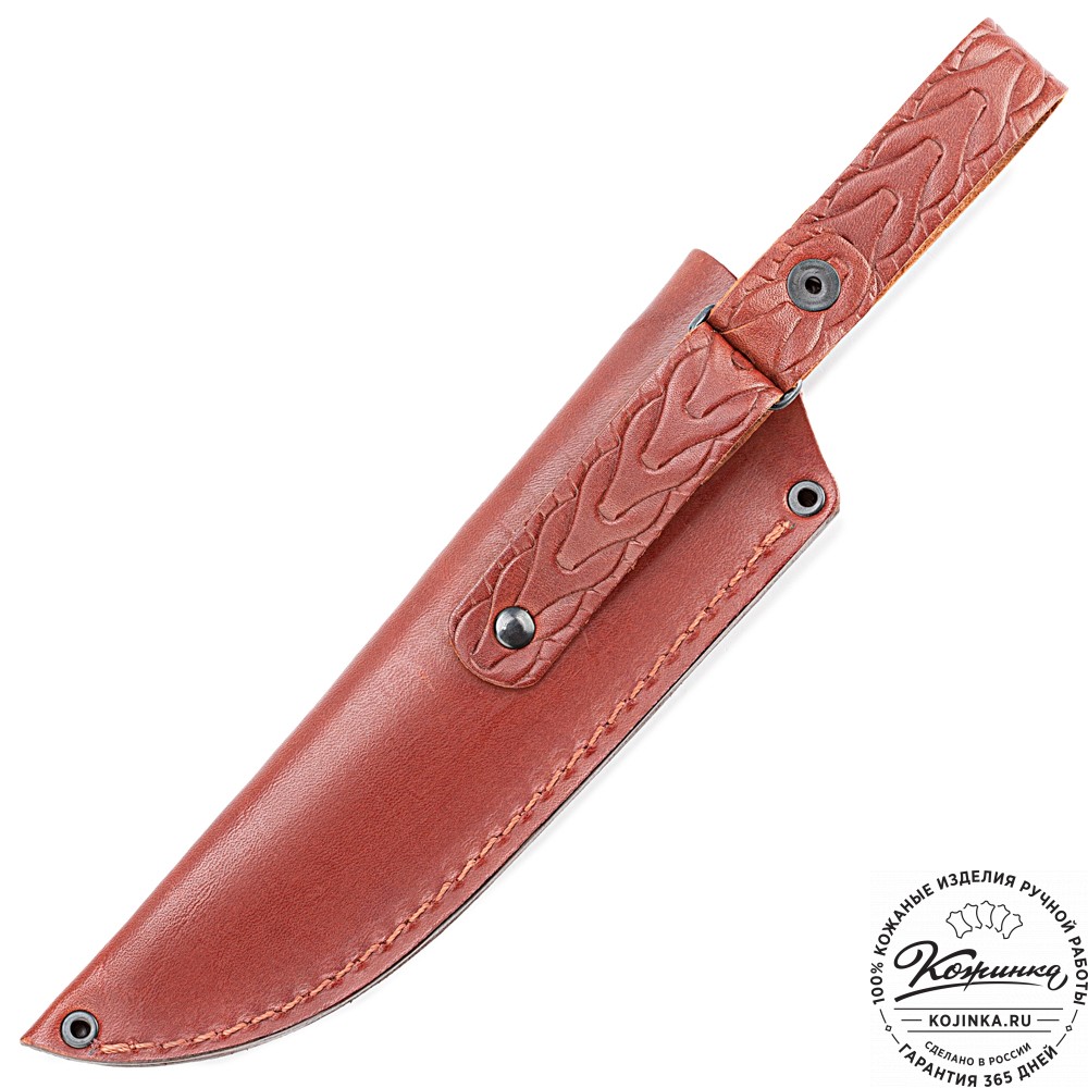 Кожаные ножны для ножа с длиной клинка 13 см (коньяк)