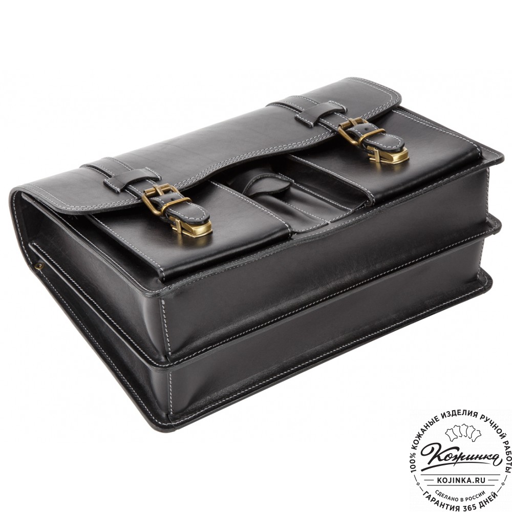 Кожаный портфель "Юрист"  (черный)