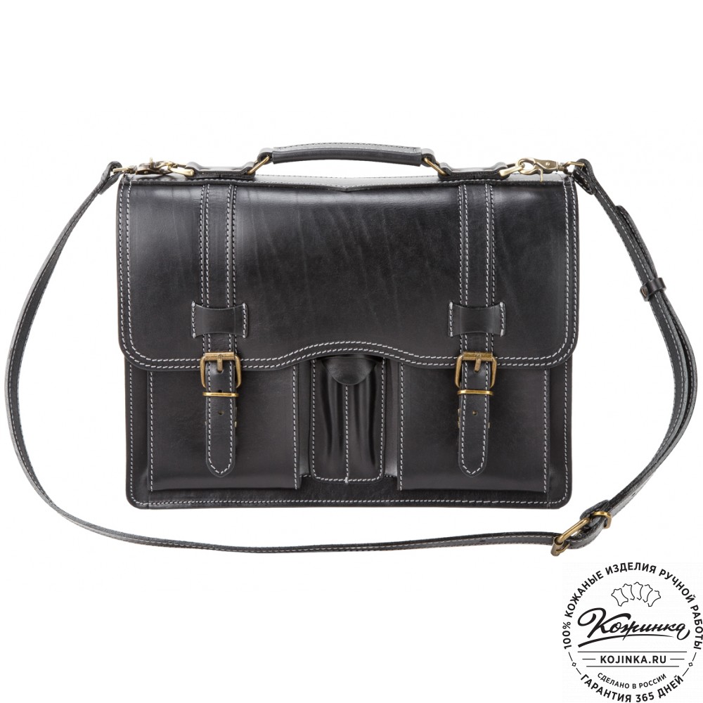 Кожаный портфель "Юрист"  (черный)