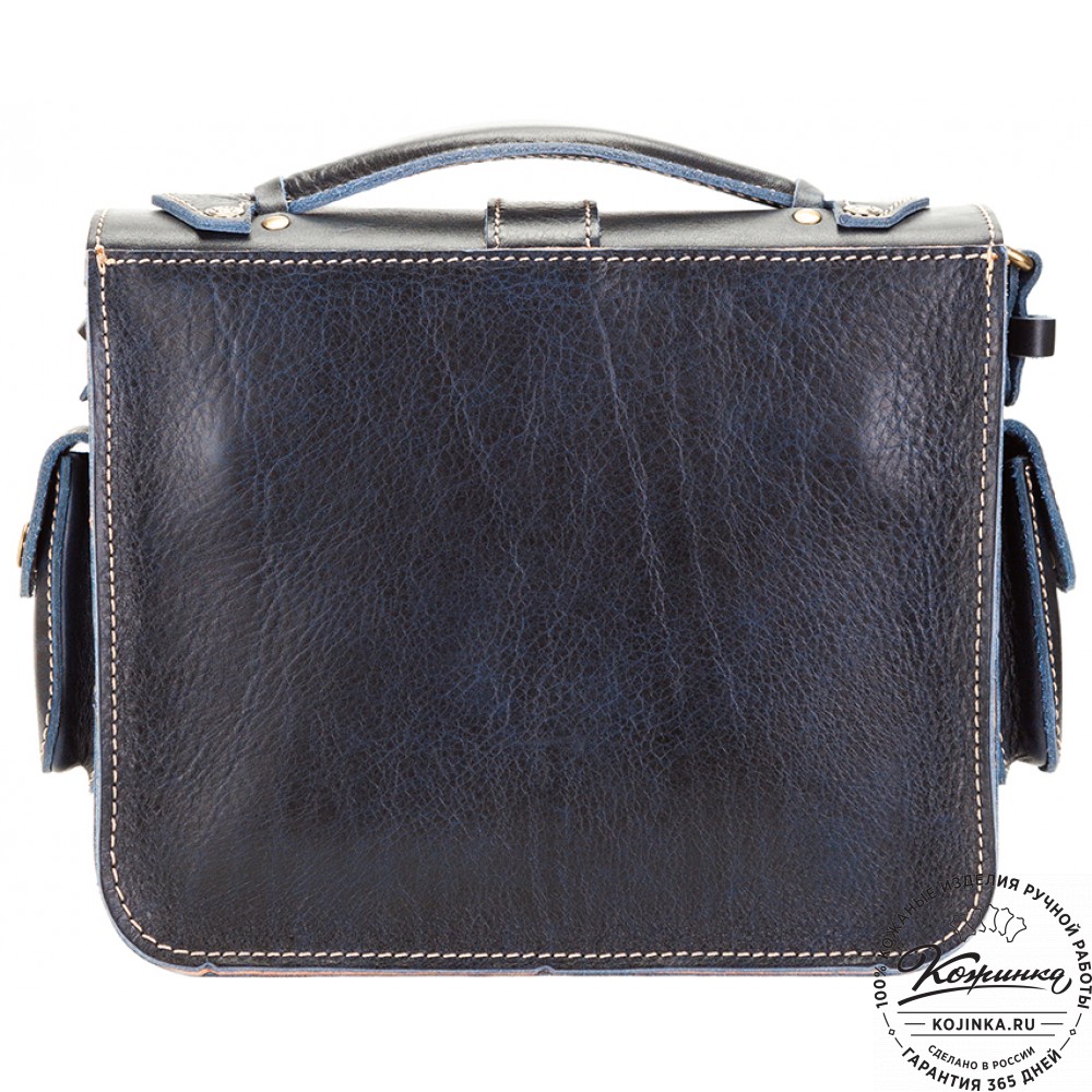 Кожаная  сумка "Виктория" (синий эксклюзив)