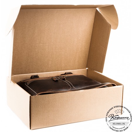 Кожаный рюкзак "Пилот" (темно-коричневый)