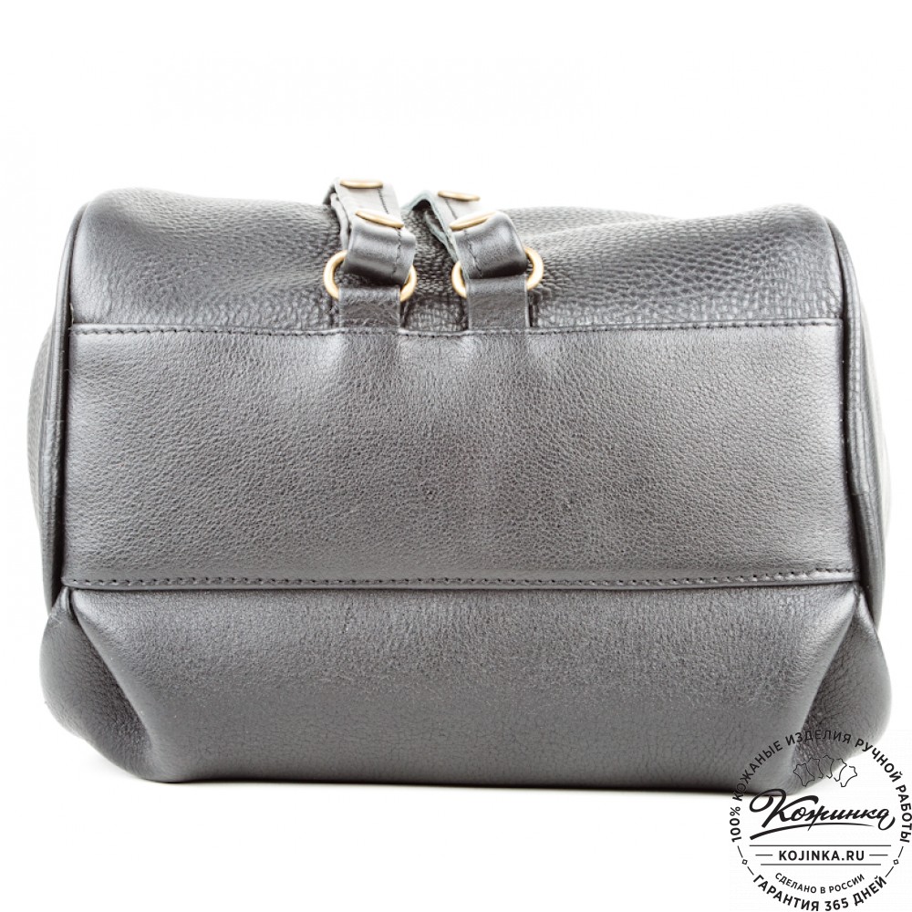 Кожаный рюкзак-сумка "Микки" (черный)