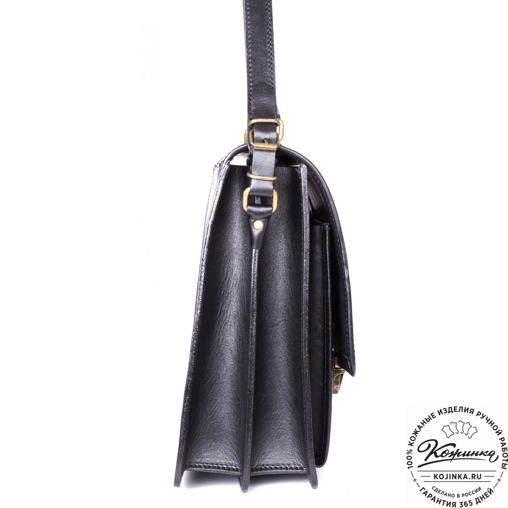 Кожаный деловой портфель "Адвокат-1" (черный)