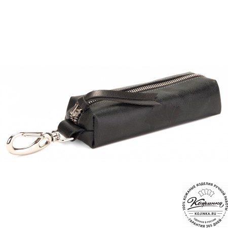 Кожаная ключница Барселона (черная)
