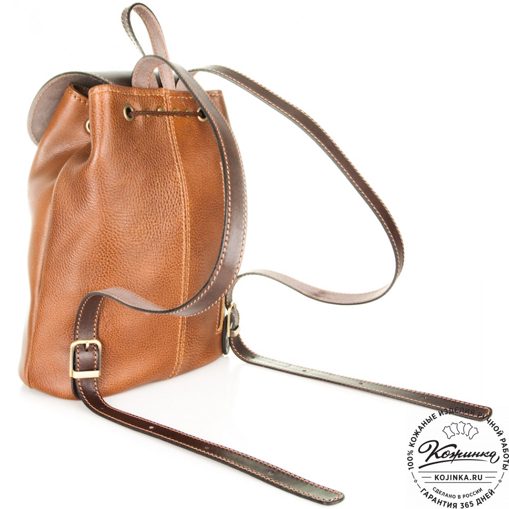 Женский кожаный рюкзак "Жоли" (коричневый)