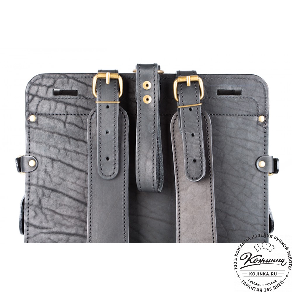 Мужской кожаный рюкзак "Легион" (чёрный)