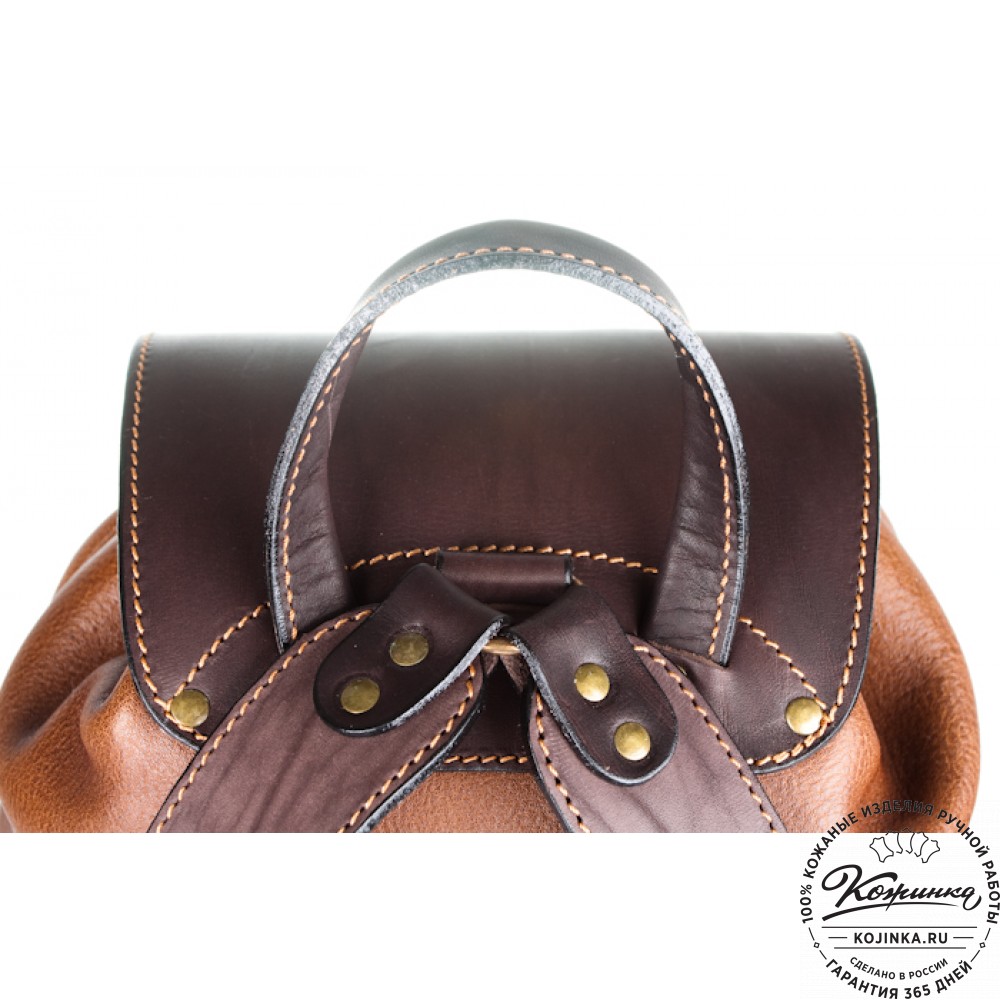 Кожаный рюкзак "Классик 2" (коричневый)