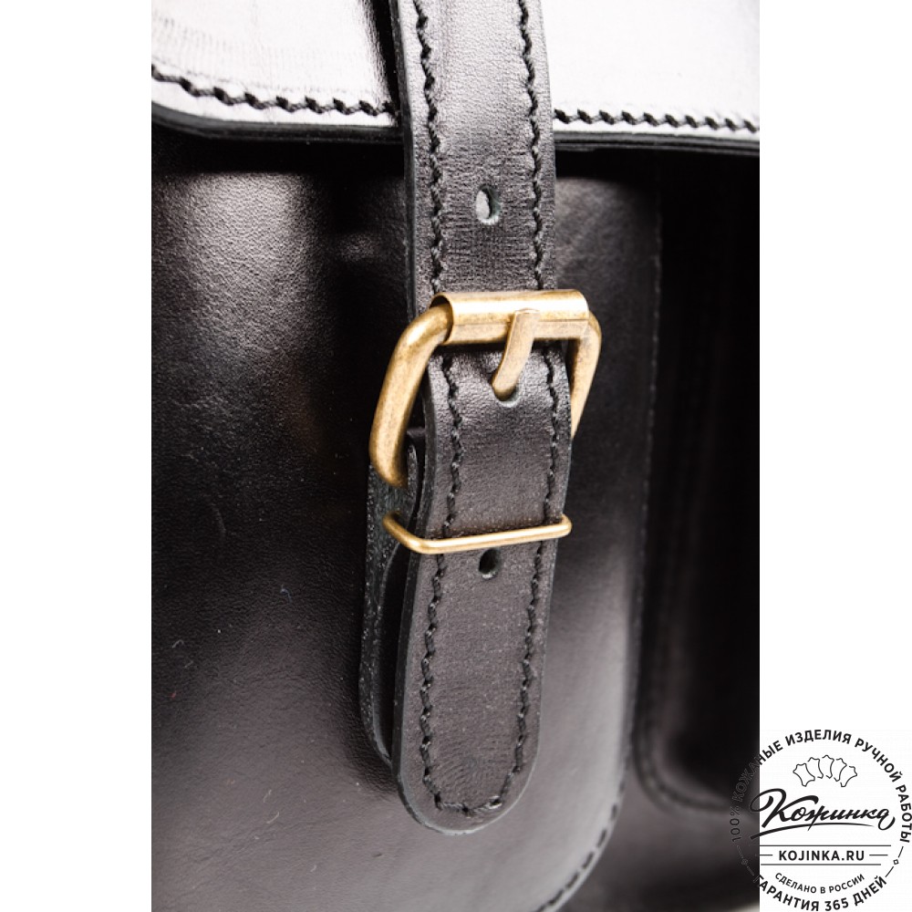 Кожаный рюкзак "Пехотинец" (чёрный)