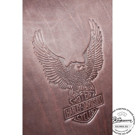 Мужской кожаный рюкзак "Байкер" (коричневый)