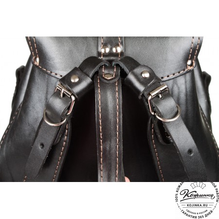 Кожаный рюкзак "Патриот" (чёрный)