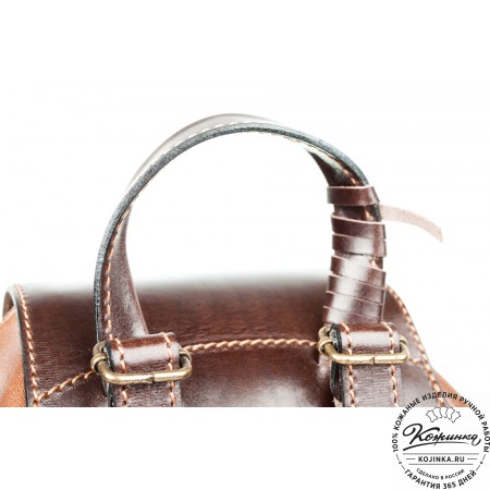 Женский кожаный рюкзак "Гейша" (коричневый)