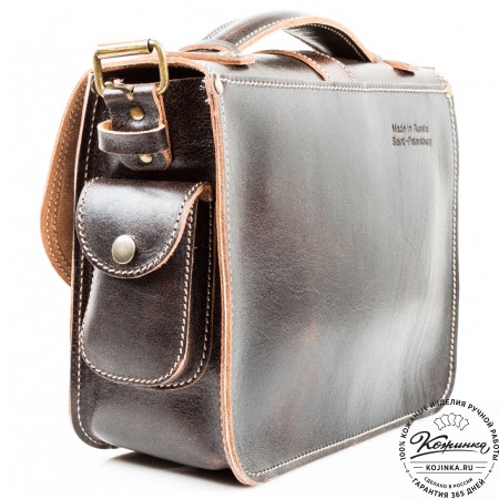 Кожаная  сумка "Виктория" (коричневый эксклюзив)