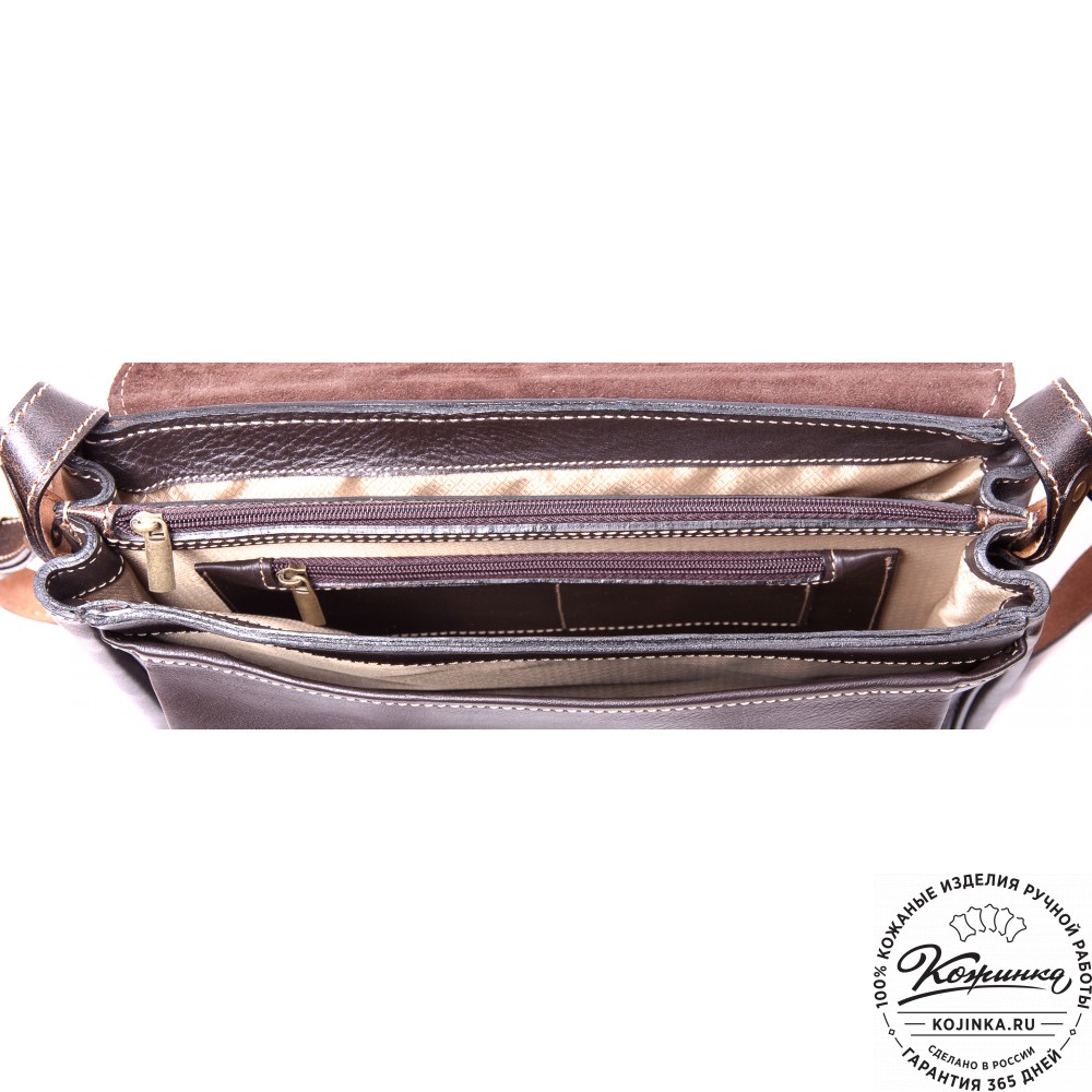Кожаный портфель "Сорбонна" (темно-коричневый)