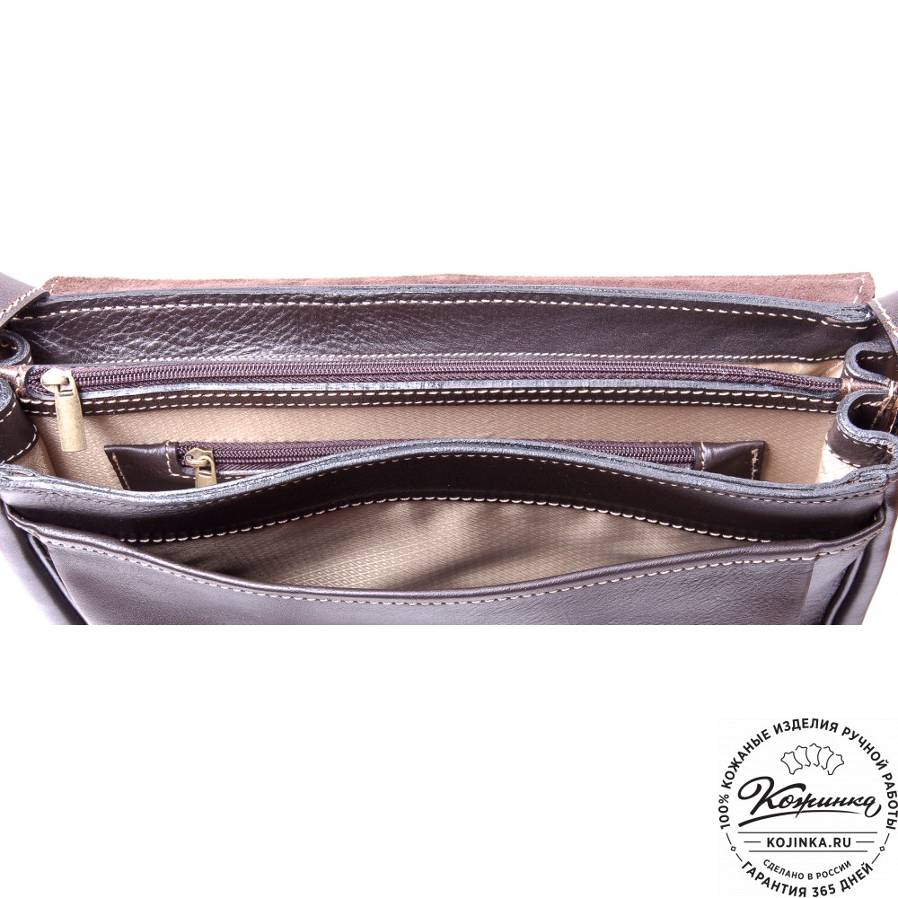 Кожаный портфель "Сорбонна" (темно-коричневый)