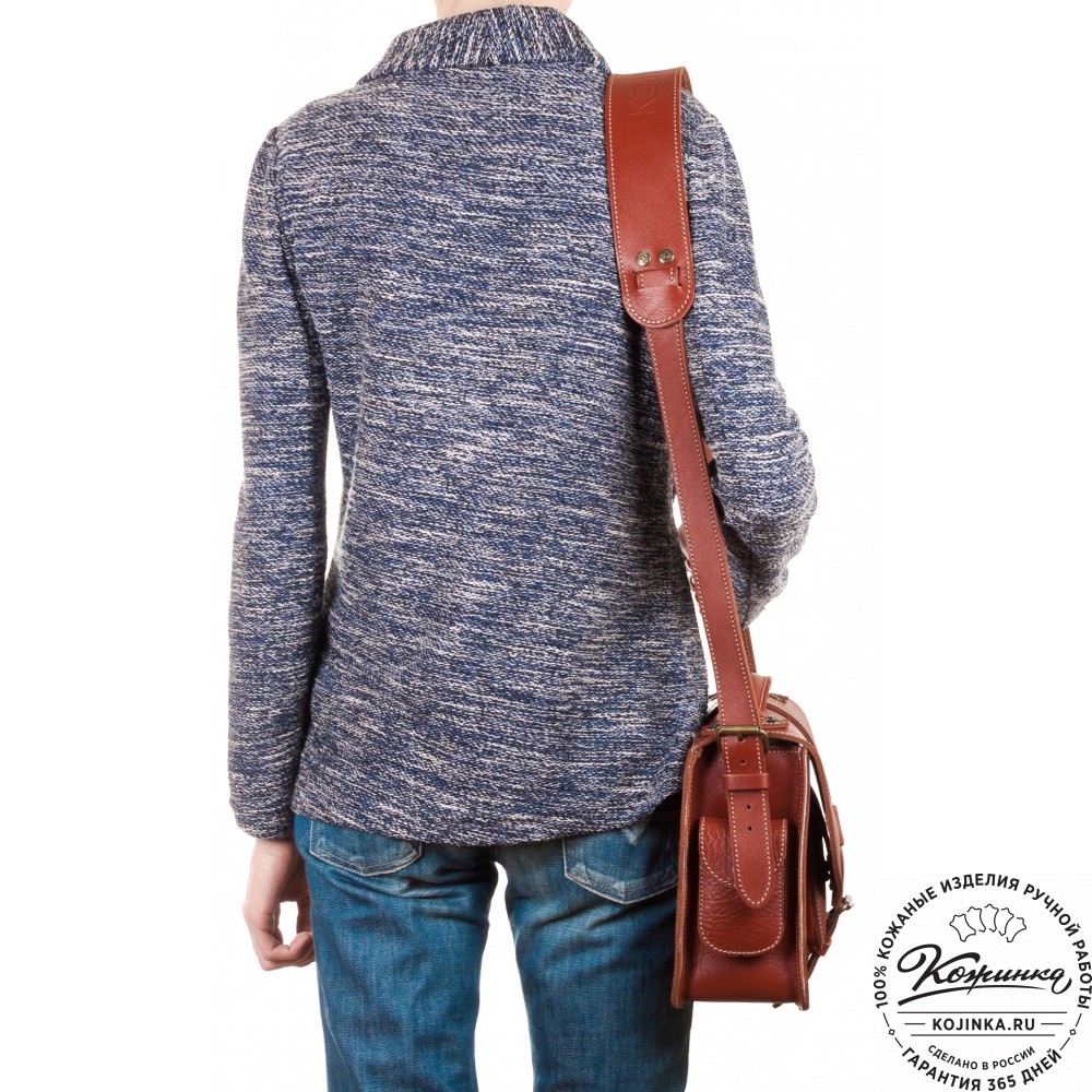 Кожаная  сумка "Виктория" (рыжая)