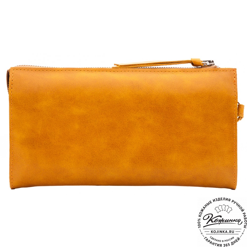 Кожаный клатч  Москва (желтый)