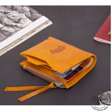 Кожаное портмоне "Лондон" (желтое)