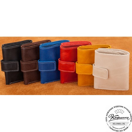 Кожаный купюрник (синий)
